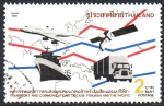 Stamps Thailand -  MAPA  Y  TRÁFICO  DE  MEDIOS  DE  COMUNICACIÓN