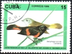 Stamps Cuba -  CENTENARIO  DE  LA  MUERTE  DE  JUAN  C.  GUNDLACH.  COLIROJO  AMERICANO.