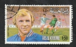 Sellos de Asia - Emiratos rabes Unidos -  Ras al Khaima - Bobby Moore, futbolista inglés