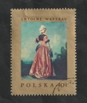 Stamps Poland -  1661 - Pintura de Antoine Watteau