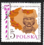 Stamps Poland -  Mapas de Polonia, príncipe Boleslaw Krzywousty (1085-1138)