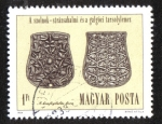 Stamps Hungary -  Arqueología, Placas de cinturón de sable, Szolnok-Strázsahalom y Galgóc