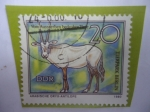 Stamps Germany -  DDR -Arabische Oryx-Antílope .- Vom Aussterben Bendrobte tiete - Tierpark Berlúin -  