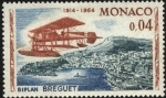 Sellos de Europa - Mnaco -  50 años del primer rally aéreo Monte Carlo. Biplano BREGUET.