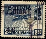 Sellos del Mundo : America : Bolivia : Aeroplano y el sol. Revolución del 20 de diciembre de 1943.