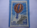 Sellos de Europa - Francia -  Centenaire de la Poste-Par Ballons Montes-Cent. de la Oficina de Posles - Globo Aerostático.