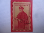 Sellos de America - Estados Unidos -  Certified Mail - Cartero - Entrega Certificada