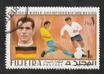 Stamps United Arab Emirates -  104 - Mundial de fútbol en Mexico, Beckenbauer