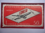 Sellos de America - Colombia -  Expreso - Entrega Inmediata - Aviones Jet.