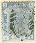 Stamps Europe - United Kingdom -  Reina Victoria (Filigrana globe)