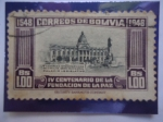 Sellos de America - Bolivia -  Palacio legislativo-IV Centenario de la Fundación de la Paz (1548-1948)- V Congreso  Interamericano 