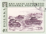 Stamps Poland -  Tanques acercándose a Varsovia, por S.Garwatowski