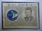 Sellos de America - Colombia -  Alianza para el Progreso - Emblema - John F. Kennedy (1917-1963)