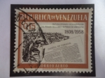 Sellos de America - Venezuela -  Gazeta de Caracas-150°Aniversario de la Aparición del Primer Periódico Impreso en Venezuela,1808-195