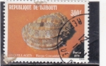 Sellos del Mundo : Africa : Djibouti : coquillages- Harpa Connaidales