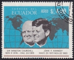 Sellos de America - Ecuador -  Churchill & Kennedy