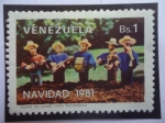 Stamps Venezuela -  Navidad 1981 - Piezas de Anime (Icopor) para Armar un Nacimiento.