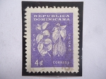 Sellos de America - Rep Dominicana -  Café - Cacao - Sectores del Café y del Cacao