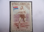 Stamps Dominican Republic -  Maratón- Atleta Neerlandesa - Fanny Blankers-Koen (1918-2004)