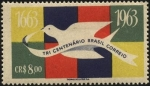 Stamps Brazil -  Paloma mensajera. Tercer centenario correo de Brasil.