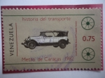 Sellos de America - Venezuela -  Historia del Transporte-Metro de Caracas 1981-Lincoln Año 1923-Museo del Transp.Caracas.