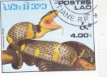 Stamps Laos -  serpiente