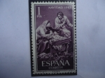 Sellos de Europa - Espa�a -  Ed:ES 1400-Navidad 1961-Natividad,Oleo del Pintor Español José Ginés (1768-1823)