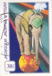 Sellos del Mundo : Asia : Mongolia : Elefante de circo