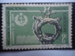 Stamps Uruguay -  Monumento a los Caídos - 150 Años Armada Nacional- Emblema.