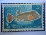 Sellos de Europa - Francia -  Somalilandia Francesa-Poisson Coffre-Pez Cofre Amarillo-Cote francaise des Somalis