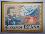 Sellos de Europa - Espaa -  Ed:Es - Centenario de Teléfono- Alexander Graham Bell (1847-1922) Científico e Inventor