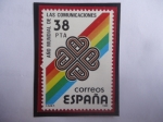 Stamps Spain -  Ed:Es 2709- Año Mundial de las Comunicaciones- Logo- Nudo Celta en Rayas de Arco Iris.