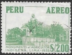 Stamps Peru -  monumento agricultor