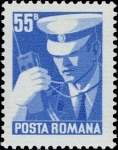 Stamps Romania -  Policía con walky talky