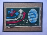 Stamps United Kingdom -  National Productivity Year- Año de la Productividad Nacional- Unificada-Sello de 1' 3 Chelín Británi