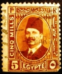 Sellos de Africa - Egipto -  Rey Fuad I