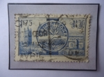 Stamps France -  Visita de los Monarcas Británicos- Sello de 1,75 Franco Frances, año 1938.