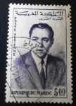 Stamps : Africa : Morocco :  Rey Hassan II. Correo aéreo