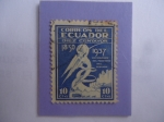 Stamps Ecuador -  Exposición del Progreso del Ecuador - !830-1937 - Emblema.