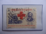 Sellos de America - Colombia -  1er. Centenario de la idea de la Cruz Roja (1859-1959)- Henri  Dunant (1828-1910)- Escena de una Bat