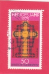 Stamps Germany -  Plano de planta de la Basílica de San Pedro en Roma (dentro de una cruz)