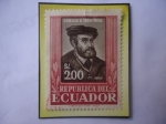 Stamps Ecuador -  Carlo V - IV Centenario de su Muerte (1558-1958)-Sello de 2,00 Sucre Ecuatoriano.