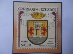 Stamps Ecuador -  Rumiñahui -Escudo de Armas Cantón Rumiñahui Provincia de Pichincha- Sello de 0,10 Sucre Ecuatoriano