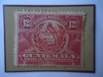 Stamps America - Guatemala -  Quetzal-Emblema Nacional-Timbre de Reconstrucción, 1919- Sello de 12,1/2Ctvs.guatemaltco.