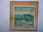 Sellos de America - Ecuador -  Volcán Cotopaxi- Provincia de Cotopaxi- Paisajes y Volcanes- Serie:1955/57- Sello de 150 S/. Sucre.