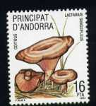 Stamps : Europe : Andorra :  Lactarius Sanguifluus