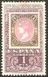 Stamps Spain -  centenario del primer sello dentado