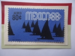 Sellos de America - M�xico -  Veleros - Serie: Juego Olímpicos  de Verano 1968- Ciudad de México (IV)- Sello de 80 Centavos,Mx.