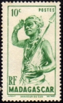 Stamps France -  Madagascar - Danseur du sud