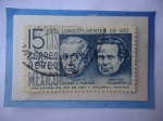 Stamps Mexico -  Constituyentes de 1957- Valentín Gómez Faría (1781-1858)-Melchor Ocampo ( - . 1861)